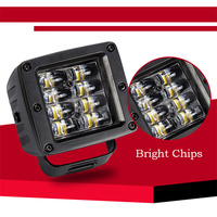 Feux LED de 3 pouces 24W, 6000K blanc, faisceau combiné spot et flood, 12V, feux auxiliaires tout-terrain pour camion et remorque