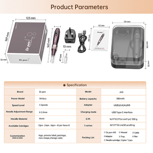 Dr.pen A10 Microneedling Pen Professional Rechargeable <strong>Dermapen</strong> Kit with Adjustable Speed Skin Care Tool for Home and Salon Use - Product Image 6