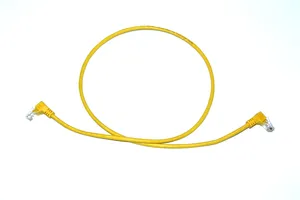 XXD จุดสินค้า Cat5e มุมขวาสายแพทช์ 90 ซม. สีเหลืองสาย Ethernet 24AWG ทองแดงเปลือยสายเคเบิลเครือข่าย