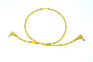 XXD Barang Spot Cat5e sudut kanan kabel Patch 90cm kabel Ethernet kuning 24AWG kabel jaringan tembaga telanjang