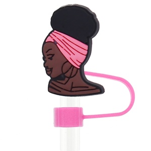 Accessoires de décoration créatifs et personnalisés pour pailles en plastique, bouchons universels souples en colle noire de 10 mm, vente en gros - Product Image 6