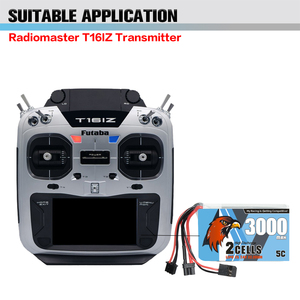 CODDARRC <span class=keywords><strong>LiPo</strong></span>バッテリー2S3000 MAH 7.4V 5C FutabaT16IZトランスミッターレシーバーRXTXRCカードローンFPV - Product Image 3