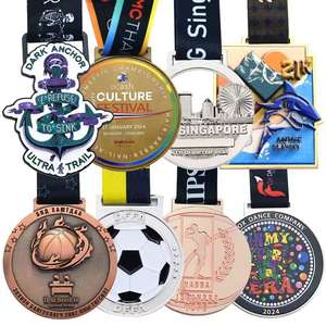 Médailles et trophées sportifs personnalisés en alliage de zinc plaqué or 3D avec logo pour la danse et le cheerleading, idéaux pour la publicité - Product Image 2