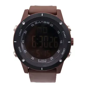 Sanse S-903 环保简约时尚EL防水 50 运动男士手表reloj pulsera数字手表