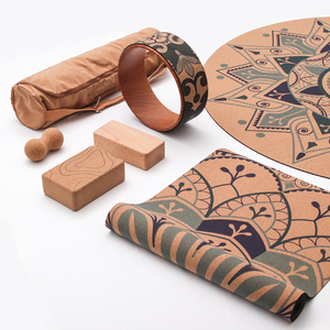 Groothandel Duurzame Ecologische Dikke 4,5 mm Natuurlijke Kurk Yogamatten Aangepaste Logo 183x68cm - Product Image 1