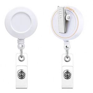 Economic Plastic Retractable Badge Reel UV Printed ID Card Name Badge Holder Conference Key Reel Roller Clip - Product Image 4