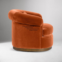 Fauteuil de détente au design moderne, modules en tissu velours noir, fauteuil d'appoint pour salon, pieds en métal pour l'aventure à la maison