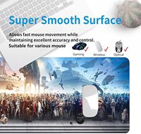 Tapis de souris XXL surdimensionné à motif floral personnalisé, imperméable, antidérapant, avec bordure renforcée