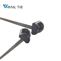 Tali bulu mata plastik 1/2 inci, tahan UV Acetal tahan cuaca hitam POM gesper ganda