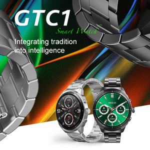 Cao cấp thông minh đồng hồ cho người đàn ông bán buôn 1.43 "AMOLED 1GB Flash AL giọng nói IP68 không thấm nước BT cuộc gọi thép không gỉ tập thể dục Tracker - Product Image 2