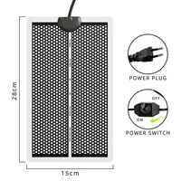 Tapis chauffant pour reptiles à économie d'énergie, 28x80cm, grande taille, pour terrarium, avec variateur d'intensité, pour animaux à sang froid