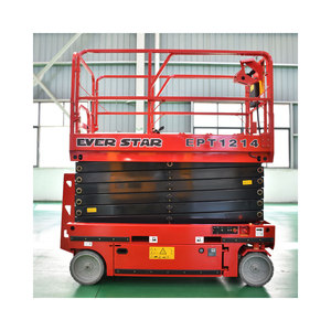 Plateforme de travail aérienne mobile hydraulique à ciseaux électriques autopropulsée avec système de protection contre les surcharges - Product Image 1