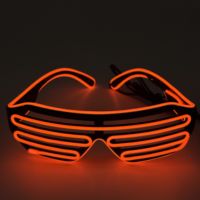 Lunettes LED monochromes pour fêtes, lumières décoratives pour Halloween, Pâques, anniversaires, Nouvel An, festivals, design original en plastique, non toxique, durable