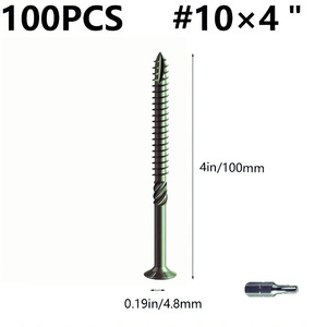 Tornillo para Madera Epoxi Verde Yu Biao de 8-10 mm, Cabeza Plana Torx, Resistente a la Corrosión, para Uso en Exteriores - Product Image 4