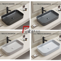 Cupc coloré mat ne se décolore jamais design Céramique Design élégant Hotel Comptoir Lavabo Couleur mate Bassin d'art