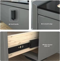 Table de chevet intelligente avec 2 tiroirs, chargeur USB, table basse avec haut-parleur et charge sans fil, tiroirs de chambre à coucher