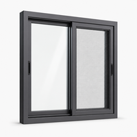 Fenêtre coulissante en aluminium à double vitrage insonorisée sur mesure pour bâtiments résidentiels