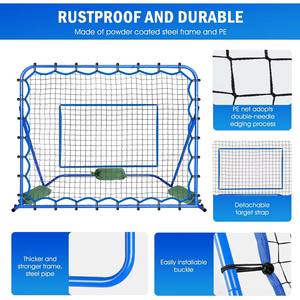 <span class=keywords><strong>But</strong></span> de football avec <span class=keywords><strong>filet</strong></span> de rebond de haute qualité, <span class=keywords><strong>filet</strong></span> de rebond solo pour l'entraînement au football, au basketball, au volley-ball, au baseball et au pickleball - Product Image 3