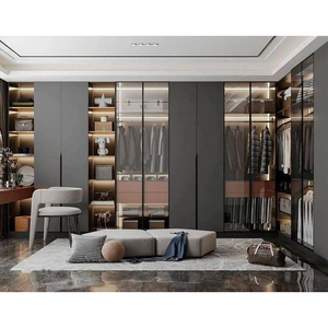 Modern Style Pvc Wooden Board Almirah <strong>Wardrobes</strong> Cabinets Furniture Design House Hotel Bedroom <strong>Pine</strong> <strong>Solid</strong> Wood <strong>Wardrobe</strong> - Product Image 4