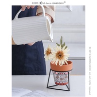 Pots de fleurs en terre cuite italienne, décoration de jardin, vente en gros, plantes de cactus succulentes personnalisées, jardinières peu profondes en argile
