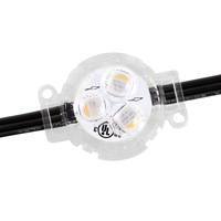 Luz LED Puntual de 3 LED, DC12V DC24V, a Todo Color, Resistente al Agua para Exteriores, Fuente de Luz LED RGBW para Letreros Publicitarios Navideños