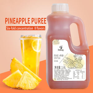 Venta al por mayor de fábrica Precio de descuento Jarabe de fruta Jugo concentrado Materiales de té de la leche Té de burbujas Puré de fruta concentrado de piña - Product Image 2