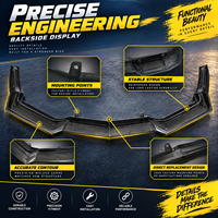Lame de pare-chocs avant style CS avec canards pour Corvette C8, séparateurs d'angle avant, ailerons, accessoires de kit carrosserie, pièces automobiles