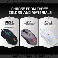 Souris de jeu filaire SPACE WARSHIPS GM3, 3200 DPI, optique, 7 boutons, LED RGB, lumière respirante, ergonomique, USB pour PC portable, en stock