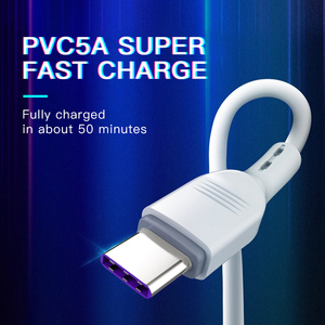 Cable <span class=keywords><strong>USB</strong></span> tipo c de PVC <span class=keywords><strong>5A</strong></span>, cable de carga <span class=keywords><strong>usb</strong></span> c para Samsung, Huawei, 1,2 m, 1,8 m, muestra gratis - Product Image 5
