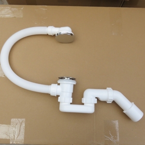 Dispositivo de Drenaje para Bañera de Plástico - Tipo Móvil con Orificios de Desbordamiento - Tubería de Drenaje con Interruptor de Perilla para Operación - Product Image 4