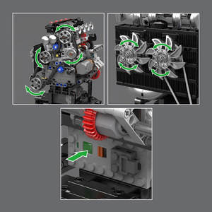 Khuôn Vua 10234 772pcs động cơ Serie <span class=keywords><strong>Vtec</strong></span> xây dựng động cơ mô hình kỹ thuật giáo dục đồ chơi lễ hội Quà Tặng - Product Image 4