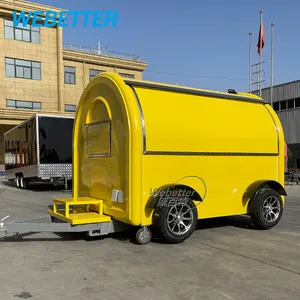 WEBETTER Street Mobile Kaffee-Van Catering-Wagen Mini-Rundkochzubehör-Auflieger Burger Pommes Eiskrem kleiner Imbisswagen zu verkaufen