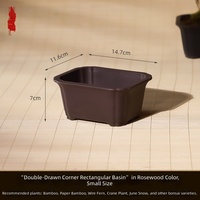 Maceta de Resina Estilo Chino para Suculentas y Bonsáis, Transpirable, con Control de Raíces, para Techo o Balcón, Modelo SCJCFP4, 500g