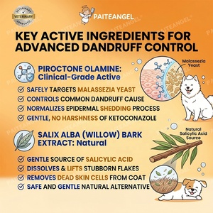Champú Anticaspa de Lujo para Perros, Espuma para el Tratamiento de la Piel Seca, Alivio de las Escamas, Uso <span class=keywords><strong>en</strong></span> el Baño, para Todas las Edades, GMP OEM - Product Image 2