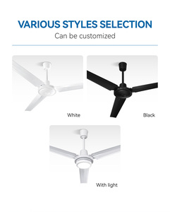 Ventilateur de plafond économique à moteur en cuivre, blanc, pour décoration intérieure, cinq vitesses de vent, pour l'Amérique du Sud - Product Image 3