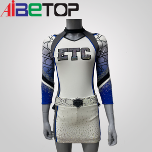 Uniformes personalizados de porristas Cheer Crop Top y conjuntos de faldas Sexy Girls Cheer Uniform para competición - Product Image 4