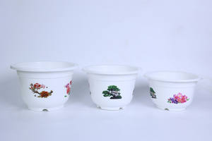 กระถางดอกไม้พลาสติก PP ทนทาน สีขาว ทรงกลม สำหรับปลูกบอนไซ น้ำหนักเบา แข็งแรง ทนทาน ผลิตจากโรงงาน ขนาด A330 - Product Image 6