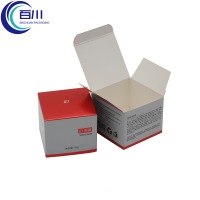 Caja de Embalaje Cosmético Plegable de Papel Plateado Ecológico de Primera Calidad para Frascos de Aceite Esencial, Perfume, Productos para el Cuidado de la Piel y Cosméticos