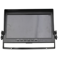 Monitor de Visión Trasera para Automóvil Personalizado de 10.1 Pulgadas con Pantalla LCD TFT IPS de 4 Canales de Entrada y DVR, Cámara de Reversa de 4 Pantallas Divididas para Camión, Autobús