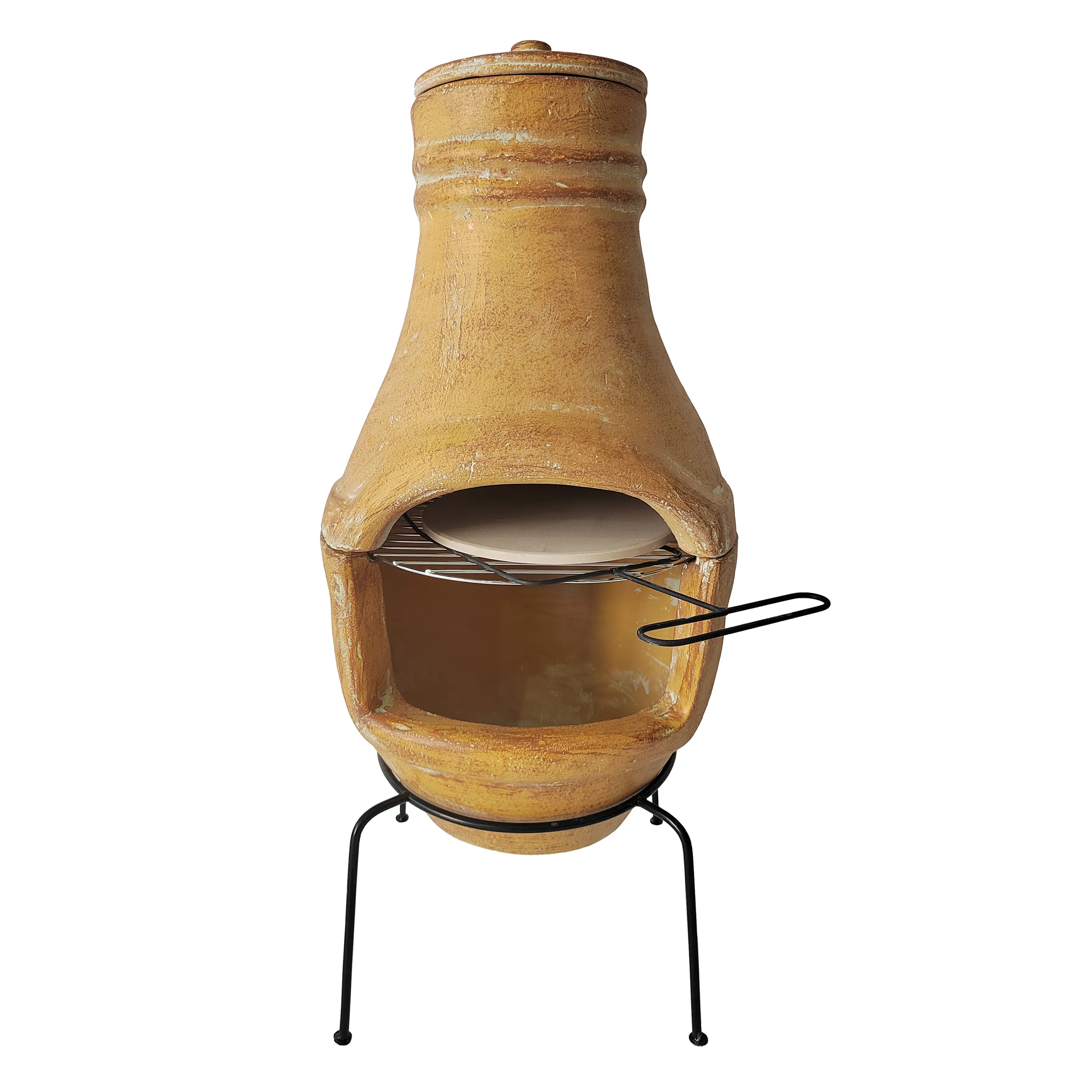 Factory Direct Sale Clay Chiminea Garden Outdoor Pizza Oven