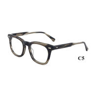 Feuilles personnalisées d'acétate de cristal de cellulose Montures optiques Lunettes de créateur Monture carrée vintage DINGSHENG MJ698612 All Face Fit