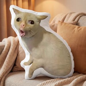 Cojines para sofá, respaldos, almohadas de felpa con forma de gato de dibujos animados, regalos de cumpleaños, peluches para mesita de noche con estampados japoneses y coreanos - Product Image 4