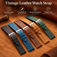 Bracelet de montre en cuir Crazy Horse 18mm 20mm 22mm, cuir de vachette souple vintage, attache rapide, OEM