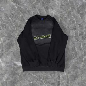 Sudaderas con Estampado Personalizadas OEM, Estilo Urbano, Algodón Grueso, Vintage, Desgastadas, Cuello Redondo, Talla Grande - Product Image 3