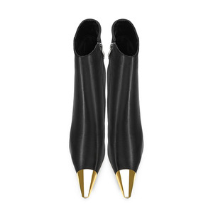 Nuovi Stivaletti da Donna Faction con Punta Affusolata e Tacco Alto, Chiusura ZIP, Suola in Gomma, Decorazioni Metalliche, Autunno Inverno, Aumento Altezza - Product Image 6