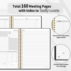 Carnet de réunion professionnel en spirale B5 pour le bureau, carnet de notes exécutif personnalisé à couverture rigide - Product Image 2