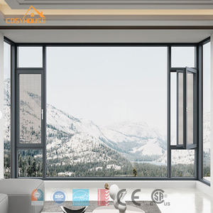 Fenêtre en aluminium à rupture de pont thermique, système de fenêtre isolante à économie d'énergie - Product Image 1