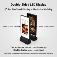 Support d'affichage publicitaire robuste pour extérieur, résistant au vent, avec boîte à lumière LED, double face, base à eau, pour trottoir