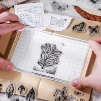 Tampon en silicone personnalisé pour la création de cartes, le scrapbooking DIY, tampon en caoutchouc photopolymère écologique, matrices de découpe, tampons transparents