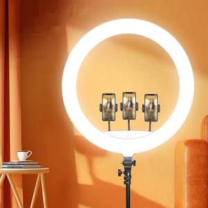 Lámpara de Relleno Circular <span class=keywords><strong>Profesional</strong></span> para Maquillaje y Selfies de 45 cm, Anillo de Luz LED de 18 Pulgadas con Trípode para Transmisión en Vivo en Tiktok y Youtube - Product Image 2